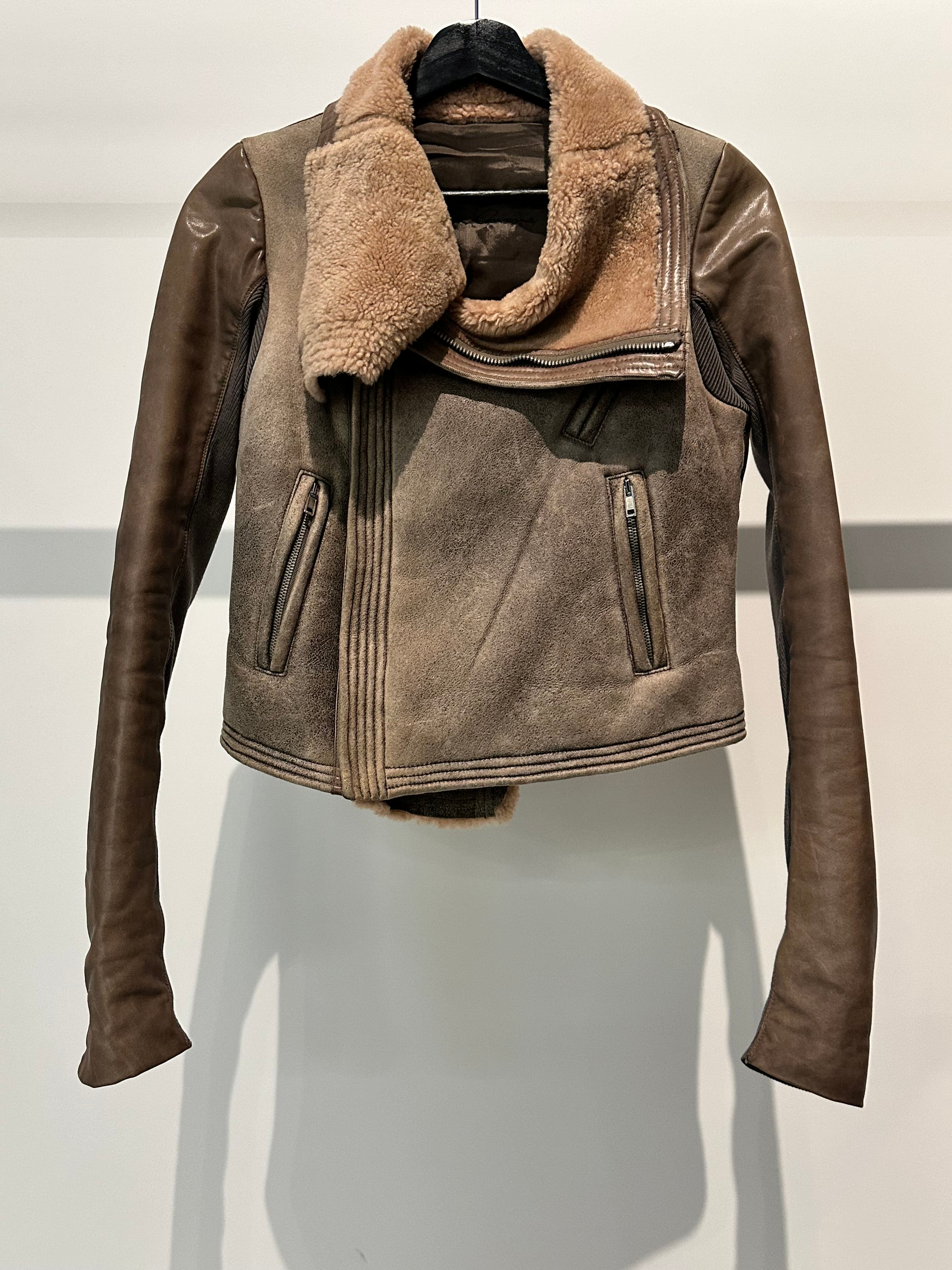 Rick Owens Olmar & Mirta Biker Leather Jacket