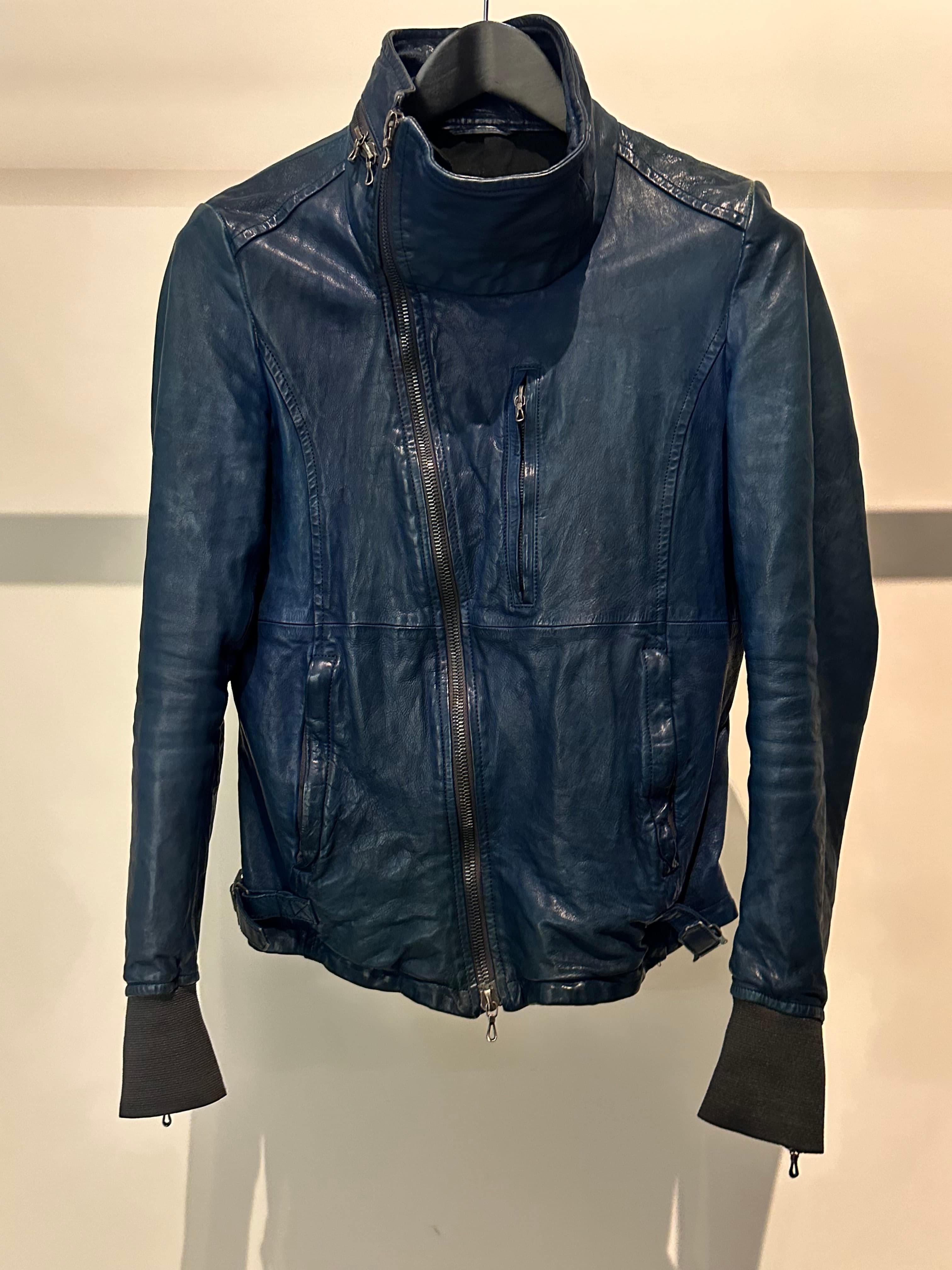 Kazuyuki Kumagai (Attachment) Object Dyed Biker Leather Jacket