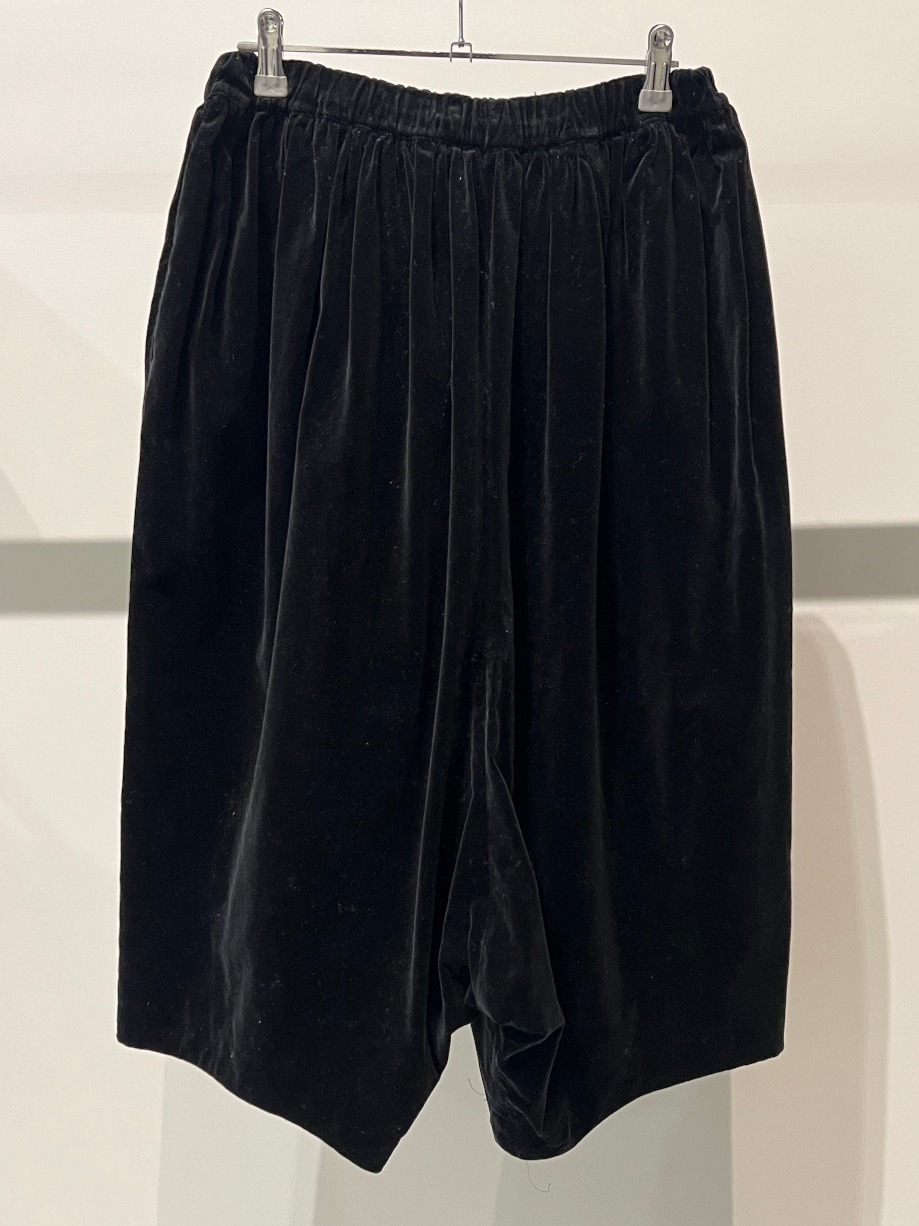 Comme Des Garçons Drop Crotch Velour Shorts