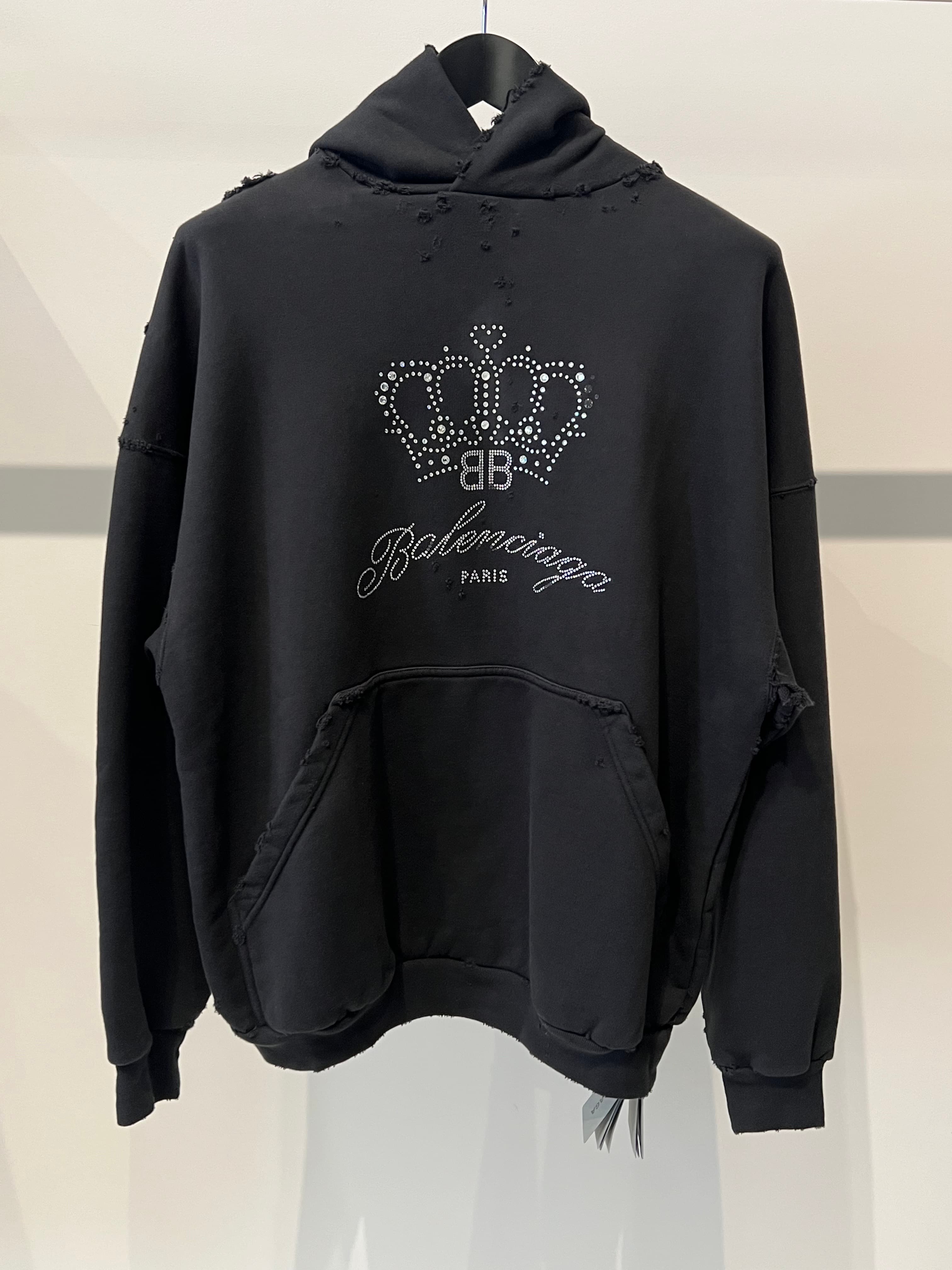 Balenciaga Rhinestone Logo Hoodie