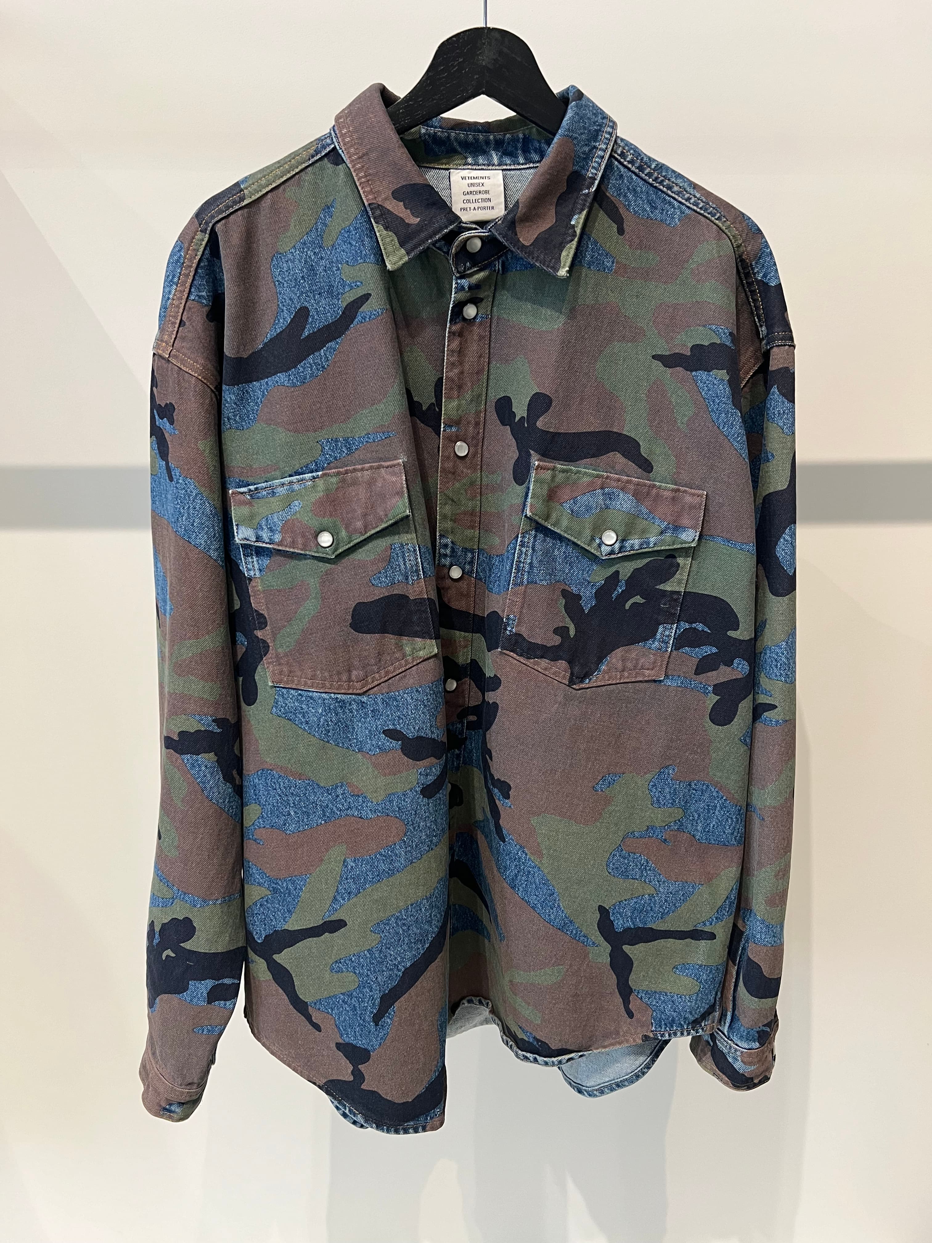 Vetements Camo Denim Shirt