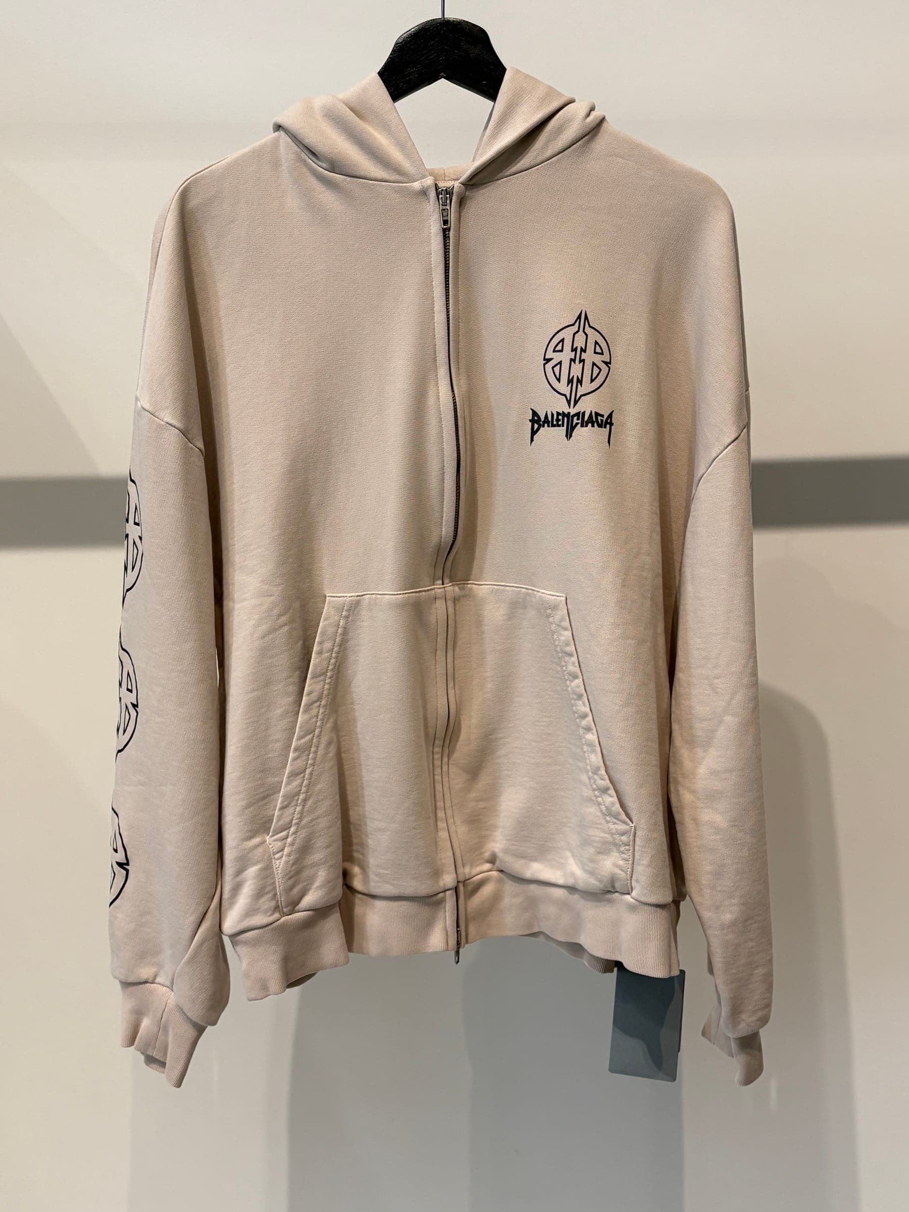 Balenciaga Metal Zip-Up Hoodie