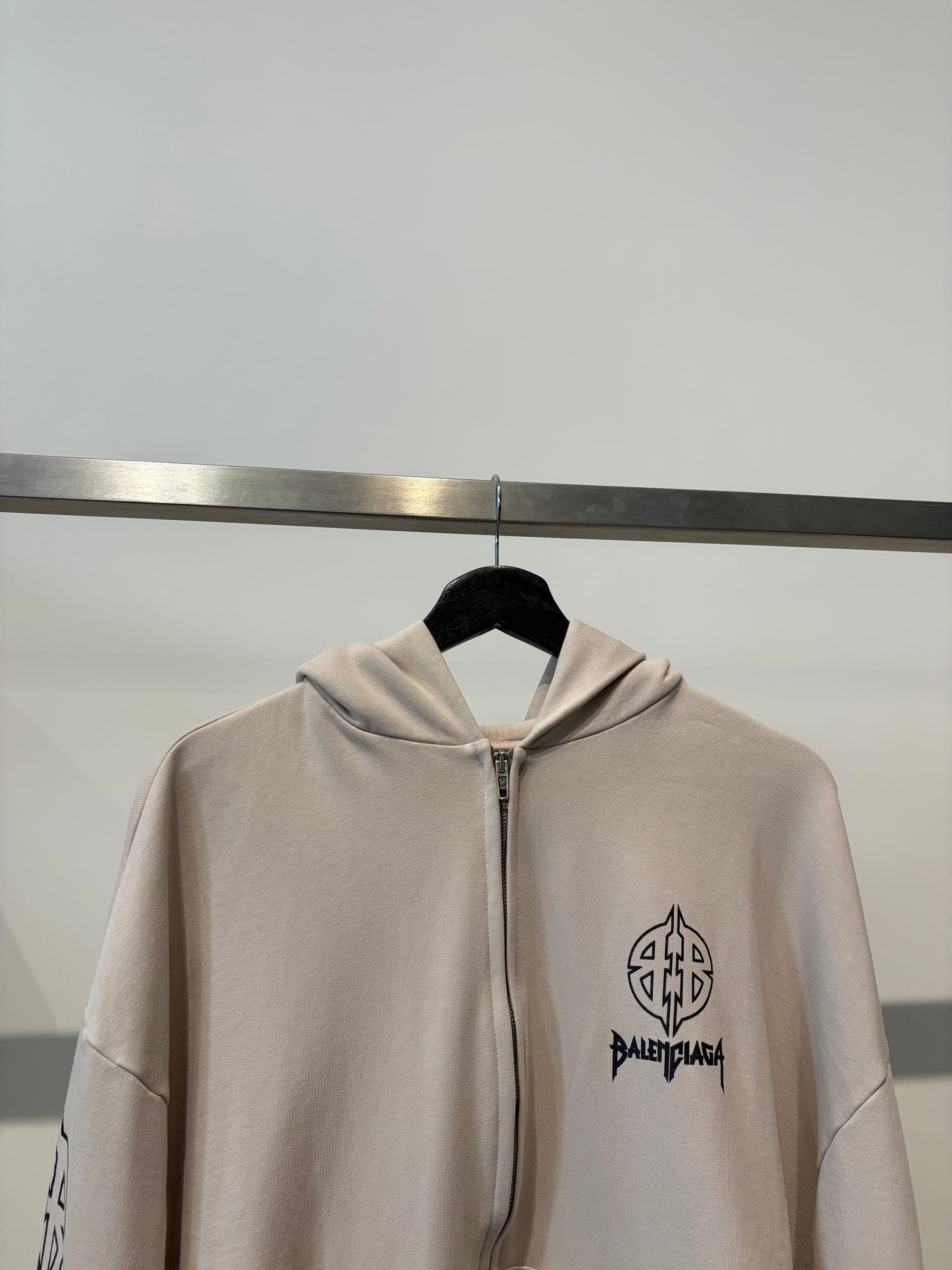 Balenciaga Metal Zip-Up Hoodie