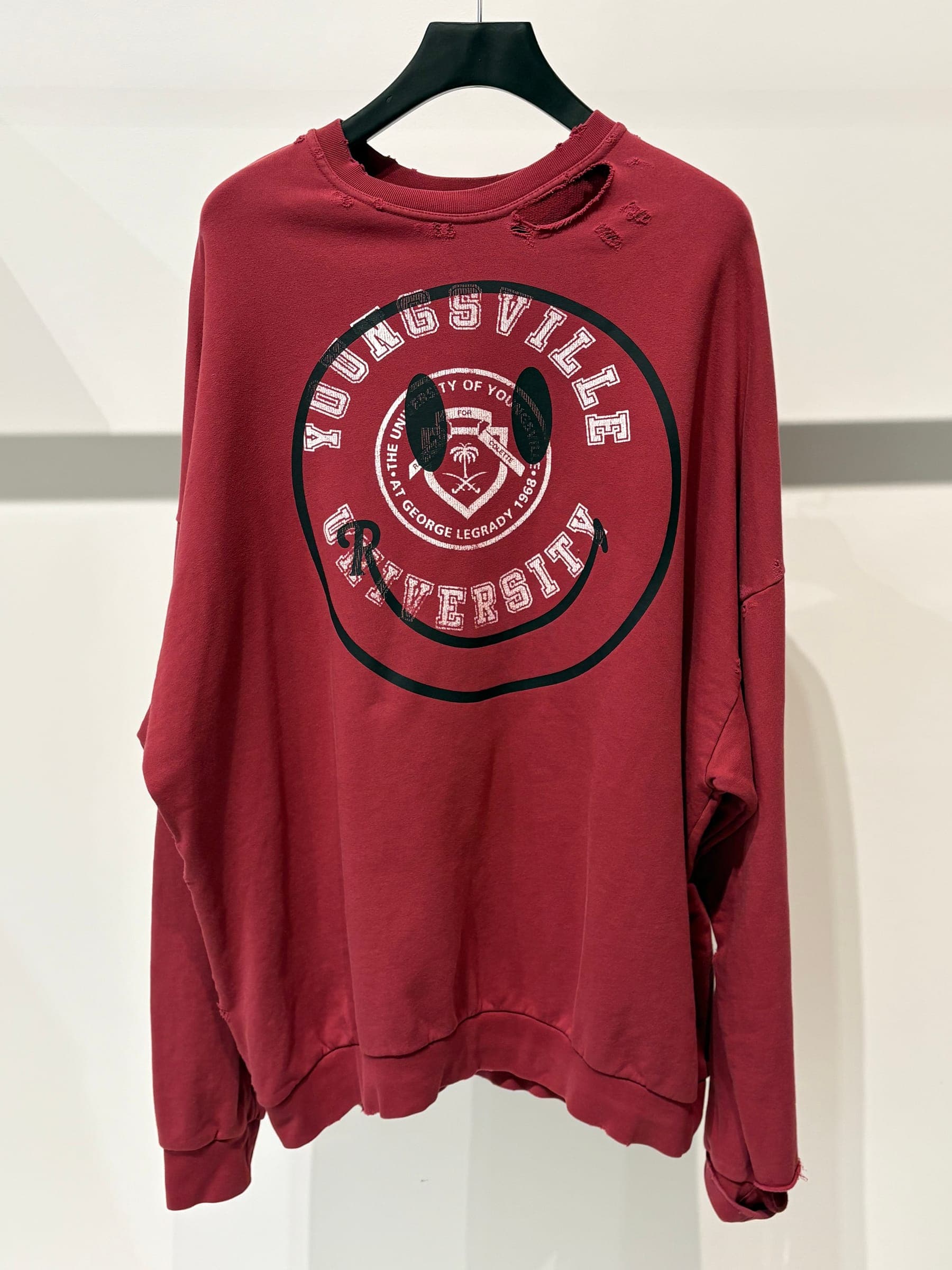 Raf Simons x Smiley Destroyed Crewneck