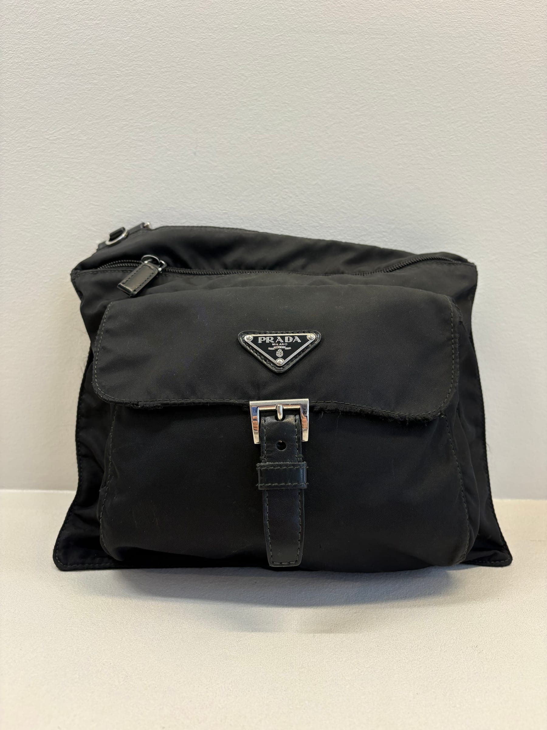 Prada Nylon Cross Body Flap Bag