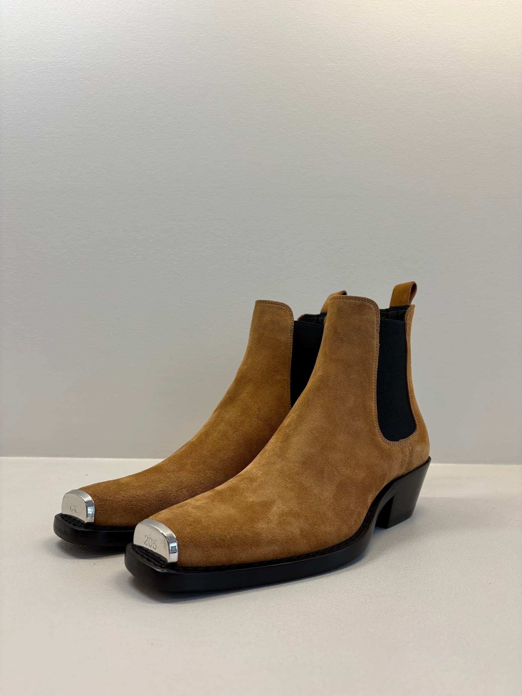 Calvin Klein 205W39NYC Suede Metal Toe Chelsea Boots