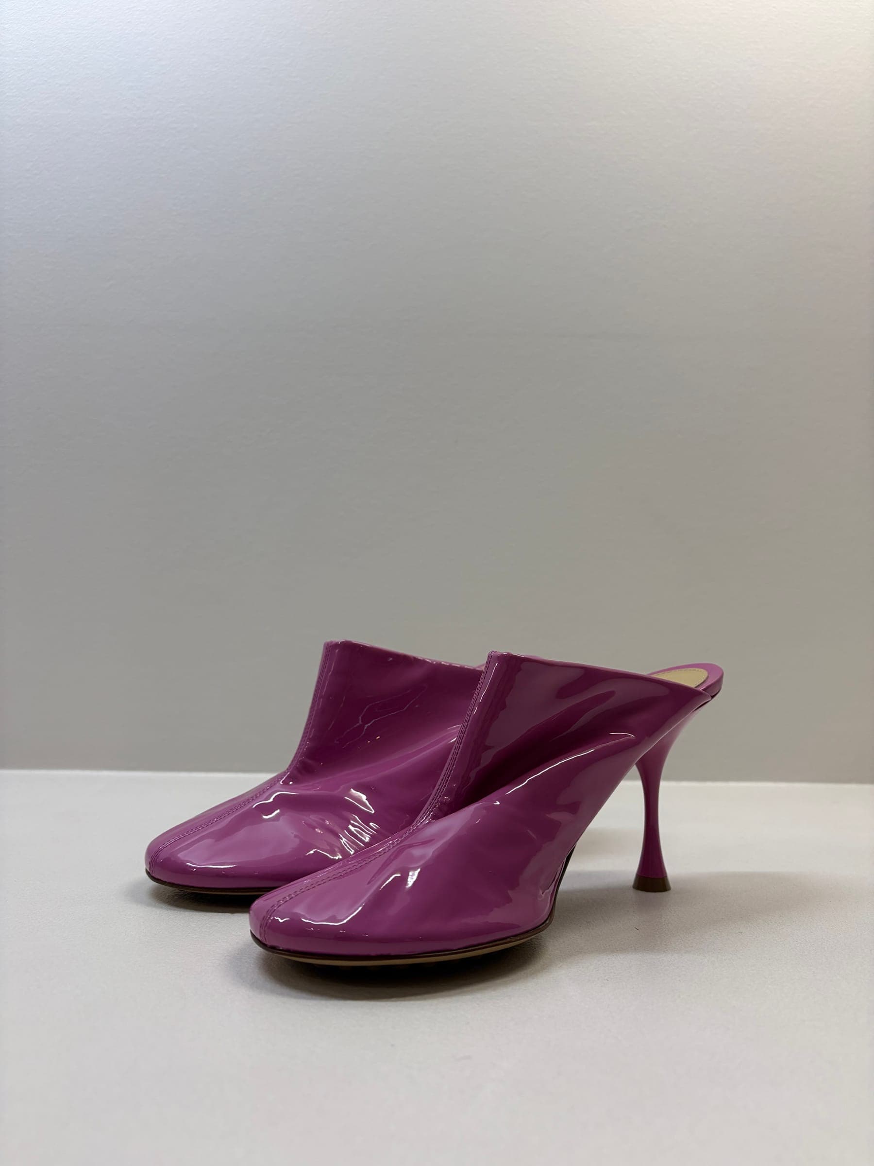 Bottega Veneta Dot Patent Leather Mules