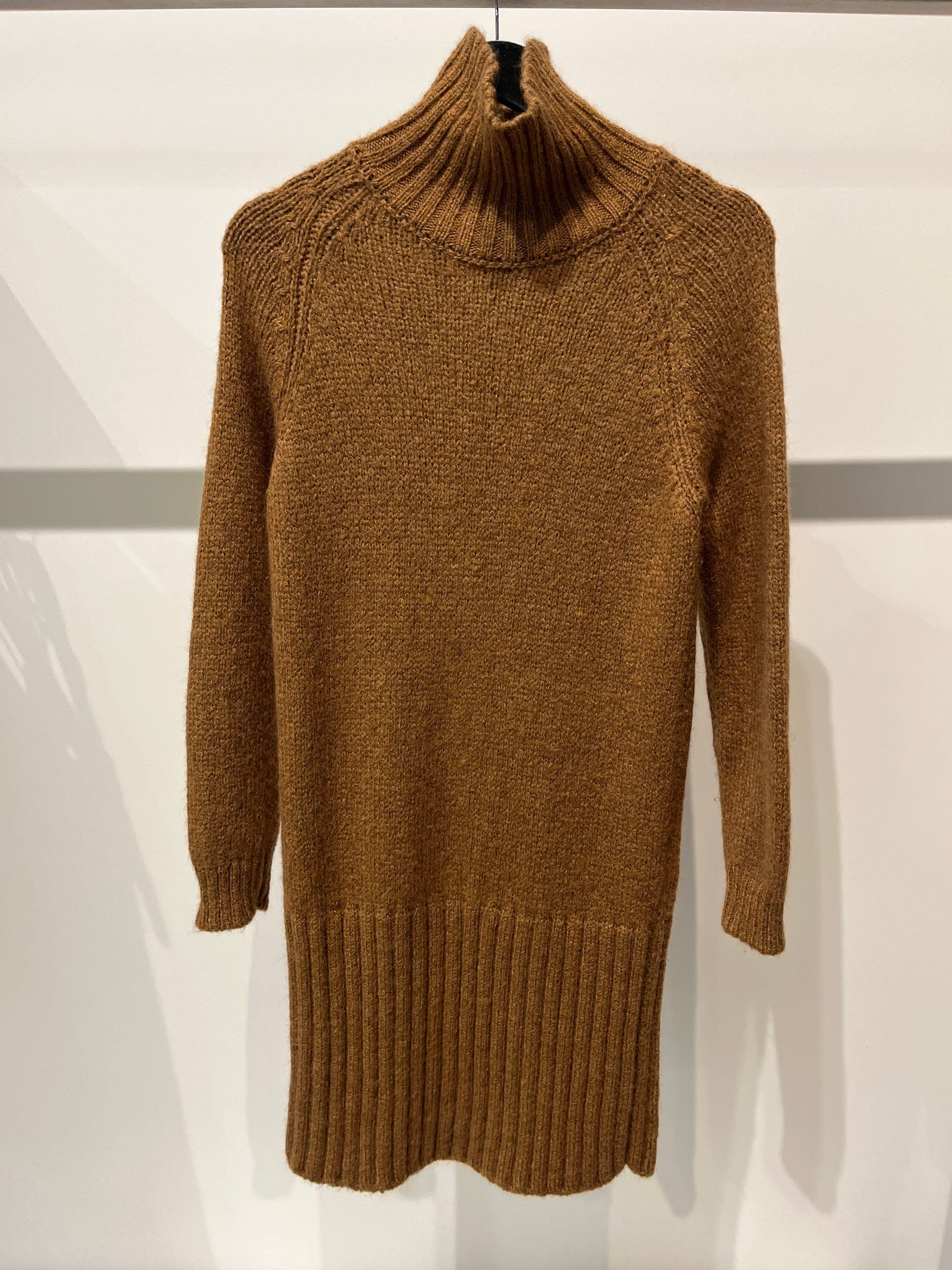 Saint Laurent Paris Brown Knit Turtleneck Sweater