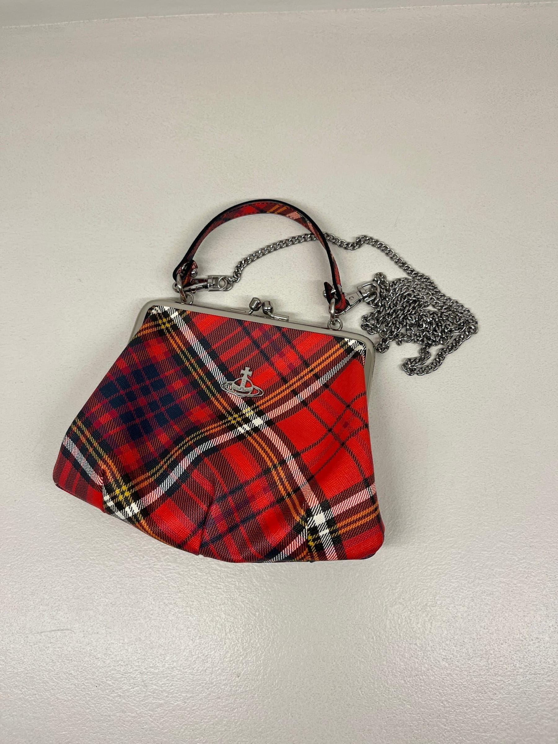 Vivienne Westwood Tartan Frame Shoulder Bag